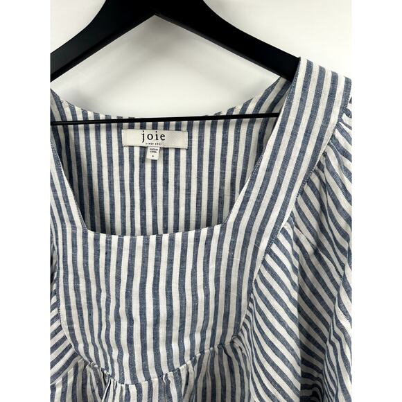 JOIE Jade Mini Dress In Blue & White Stripe Small - Picture 6 of 9
